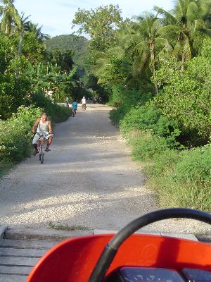 mit dem Moped unterwegs